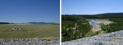 Closed tailings facilities at Highland Valley Copper, Canada