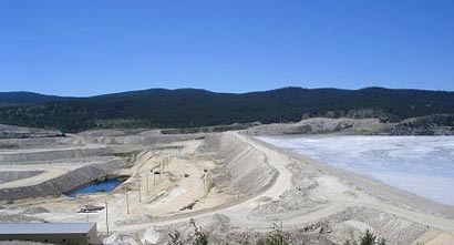H-H embankment at Highland Valley Copper, Canada